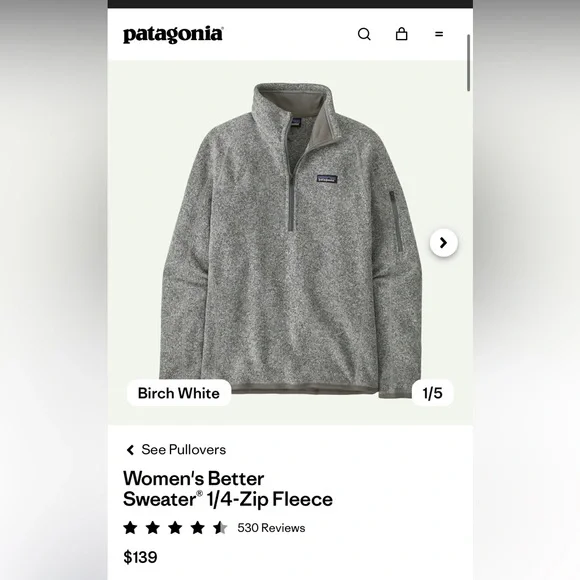 Patagonia Women’s Better Sweater 1/4 Zip Fleece - Picture 4 of 9
